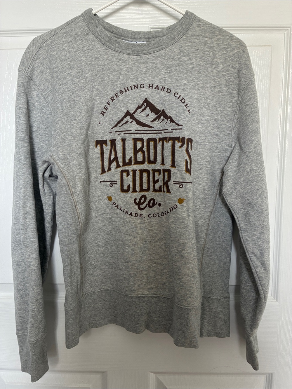 Champion Gray Crewneck Sweatshirt with Brown Logo